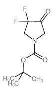 3,3-二氟-4-氧代吡咯烷-1-羧酸叔丁酯结构式