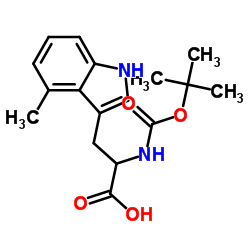 Boc-4-methyl-DL-tryptophan structure