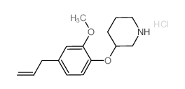 3-(4-Allyl-2-methoxyphenoxy)piperidine hydrochloride结构式