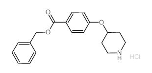 Benzyl 4-(4-piperidinyloxy)benzoate hydrochloride结构式