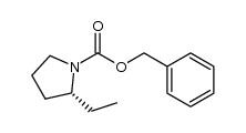 phenylmethyl (2R)-2-ethyl-1-pyrrolidinecarboxylate Structure