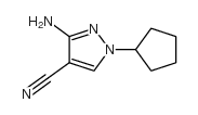 3-氨基-1-环戊醇-1H-吡唑-4-甲腈结构式