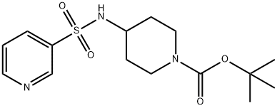 4-(吡啶-3-磺酰胺基)哌啶-1-甲酸叔丁酯结构式