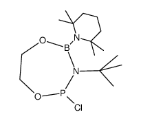 3-tert-butyl-2-chloro-4-(2,2,6,6-tetramethylpiperidino)-1,5,3,2,4-dioxazaphosphaborepane结构式