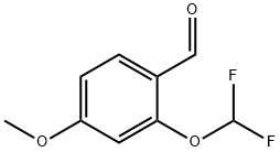 2-(difluoromethoxy)-4-methoxybenzaldehyde Structure