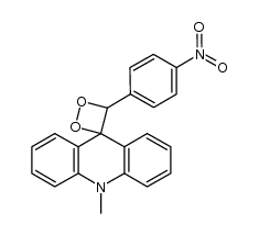 10-methyl-4'-(4-nitrophenyl)-10H-spiro[acridine-9,3'-[1,2]dioxetane]结构式