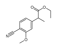 ethyl 2-(4-cyano-3-methoxyphenyl)propanoate Structure