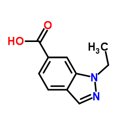 1-Ethyl-1H-indazole-6-carboxylic acid结构式