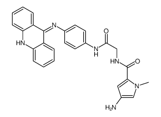 N-(2-((4-(9-acridinylamino)phenyl)amino)-2-oxoethyl)-4-amino-1-methyl-1H-pyrrole-2-carboxamide结构式