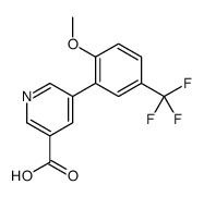 5-[2-methoxy-5-(trifluoromethyl)phenyl]pyridine-3-carboxylic acid Structure