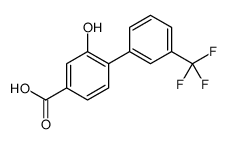3-hydroxy-4-[3-(trifluoromethyl)phenyl]benzoic acid结构式