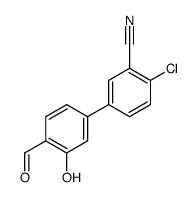 2-chloro-5-(4-formyl-3-hydroxyphenyl)benzonitrile Structure