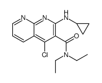 4-chloro-2-(cyclopropylamino)-N,N-diethyl-1,8-naphthyridine-3-carboxamide Structure