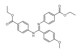 N,N'-bis(4-ethoxycarbonylphenyl)-4-methoxybenzamidine结构式