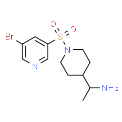 1-(1-(5-bromopyridin-3-ylsulfonyl)piperidin-4-yl)ethanamine结构式