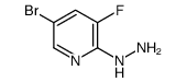 (5-Bromo-3-fluoro-pyridin-2-yl)-hydrazine Structure