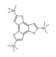 2,5,8-tris(trimethylstannyl)benzo[1,2-b:3,4-b':5,6-b'']trithiophene Structure