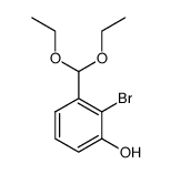 2-bromo-3-(diethoxymethyl)phenol Structure