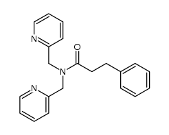 3-phenyl-N,N-bis(pyridin-2-ylmethyl)propanamide Structure