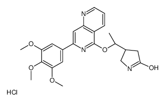 (4R)-4-[(1R)-1-[[7-(3,4,5-Trimethoxyphenyl)-1,6-naphthyridin-5-yl]oxy]ethyl]-2-pyrrolidinone hydrochloride结构式