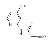2-Cyano-N-(4-methylpyridin-2-yl)acetamide结构式