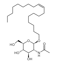 oleyl 2-acetamido-2-deoxy-β-D-glucopyranoside Structure