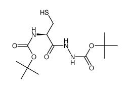 di-(tert-butyloxycarbonyl)-L-cysteine hydrazide Structure