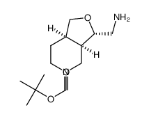 Rel-(3S,3aR,7aR)-叔-丁基 3-(氨基甲基)六氢呋喃并[3,4-c]吡啶-5(3H)-甲酸基酯结构式