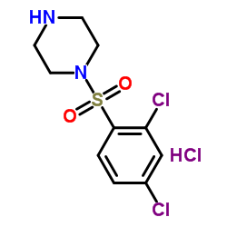 1-(2,4-Dichloro-benzenesulfonyl)-piperazine hydrochloride结构式