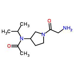 N-(1-Glycyl-3-pyrrolidinyl)-N-isopropylacetamide结构式