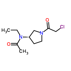 N-[(3S)-1-(Chloroacetyl)-3-pyrrolidinyl]-N-ethylacetamide Structure