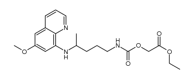 8-[4-(2-ethoxycarbonylmethoxycarbonyl)amino-1-methylbutylamino]-6-methoxyquinoline结构式
