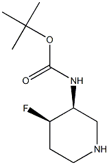 tert-Butyl((3S,4R)-rel-4-fluoropiperidin-3-yl)carbamate structure