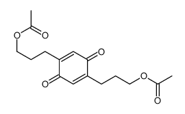 3-[4-(3-acetyloxypropyl)-3,6-dioxocyclohexa-1,4-dien-1-yl]propyl acetate结构式