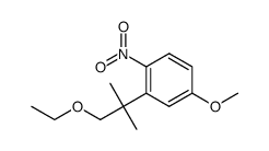 2-(1-ethoxy-2-methylpropan-2-yl)-4-methoxy-1-nitrobenzene结构式