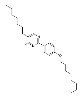 4-fluoro-5-heptyl-2-(4-octoxyphenyl)pyrimidine Structure