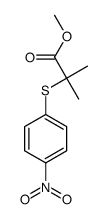 methyl 2-methyl-2-(4-nitrophenyl)sulfanylpropanoate结构式