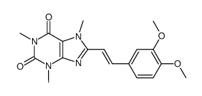 1,3,7-trimethyl-8-(3,4-dimethoxystyryl)xanthine Structure