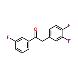 2-(3,4-Difluorophenyl)-1-(3-fluorophenyl)ethanone结构式
