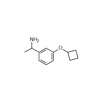 1-(3-环丁氧基苯基)乙-1-胺结构式