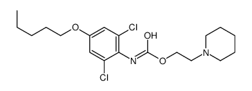 2-piperidin-1-ylethyl N-(2,6-dichloro-4-pentoxyphenyl)carbamate Structure