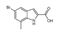 5-Bromo-7-methyl-1H-indole-2-carboxylic acid结构式