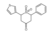 2,3,5,6-Tetrahydro-2-phenyl-6-(3-thienyl)thiopyran-4-one 1,1-dioxide结构式