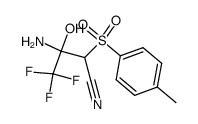 3-amino-4,4,4-trifluoro-3-hydroxy-2-(4-methylphenylsulfonyl)butanenitrile Structure