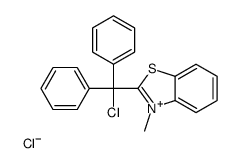 2-[chloro(diphenyl)methyl]-3-methyl-1,3-benzothiazol-3-ium,chloride Structure