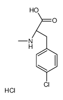 (2S)-3-(4-chlorophenyl)-2-(methylamino)propanoic acid,hydrochloride Structure