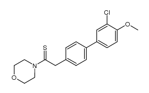 4-[(3'-chloro-4'-methoxy-biphenyl-4-yl)-thioacetyl]-morpholine结构式