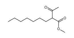 methyl (RS)-2-acetylnonanoate Structure