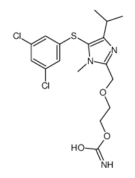 2-[[5-(3,5-dichlorophenyl)sulfanyl-1-methyl-4-propan-2-ylimidazol-2-yl]methoxy]ethyl carbamate结构式