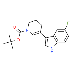 5-fluoro-3-(1-t-butoxycarbonyl-1,2,3,4-tetrahydropyridin-5-yl)-1H-indole Structure